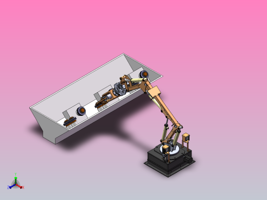 换辊机械手三维SW+二维CAD正等轴测缩略图