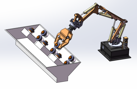 换辊机械手三维SW+二维CAD缩略图