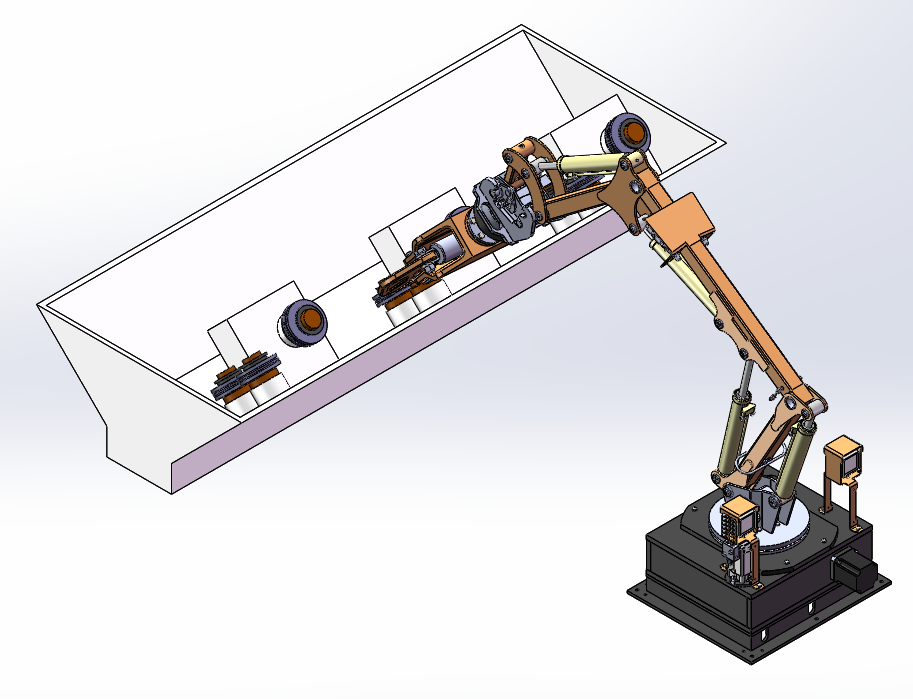 换辊机械手三维SW+二维CAD