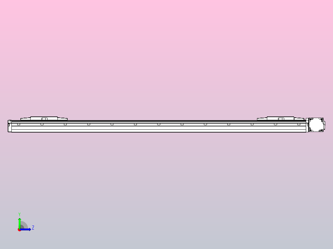 皮带直线轴双滑块型TPA-GCBS-120-P70-L400-DR-M20-N3左视图