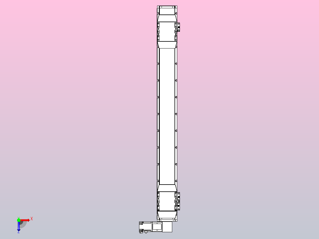 皮带直线轴双滑块型TPA-GCBS-120-P70-L400-DR-M20-N3俯视图