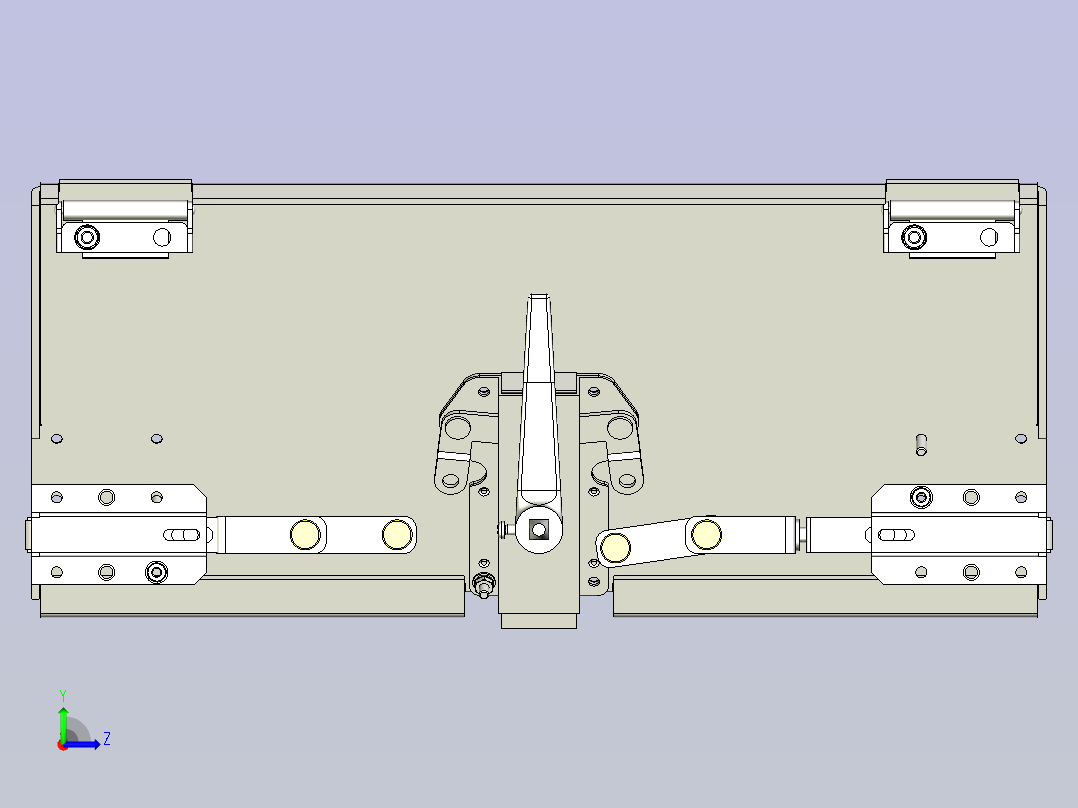 一种配电盘门用链条机构3D图纸左视图