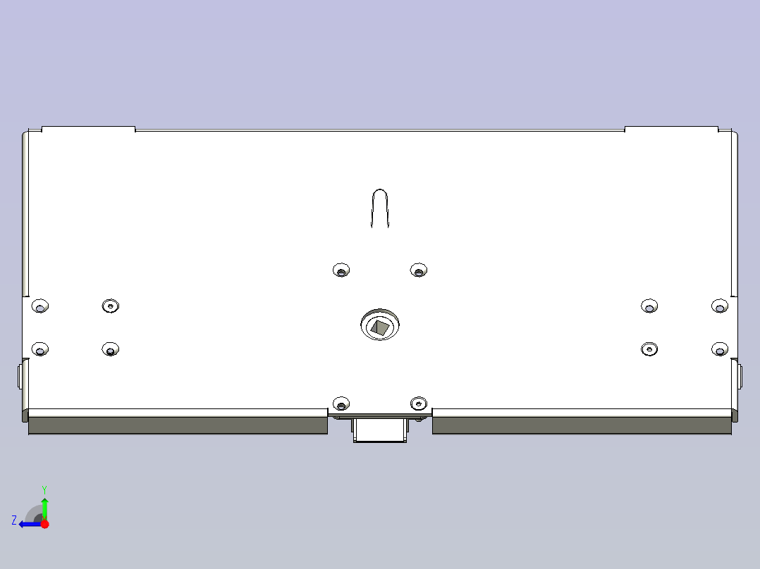 一种配电盘门用链条机构3D图纸右视图