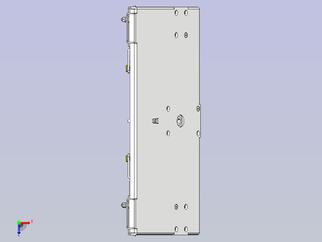 一种配电盘门用链条机构3D图纸俯视图