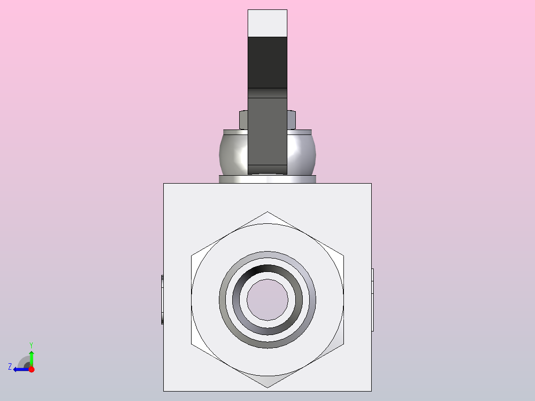 EO标准液压接头 2通不锈钢球阀KH08L71X右视图