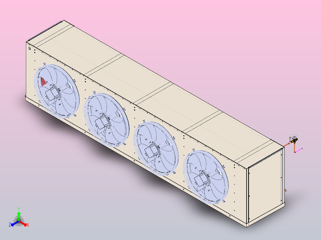 冷气机正等轴测图