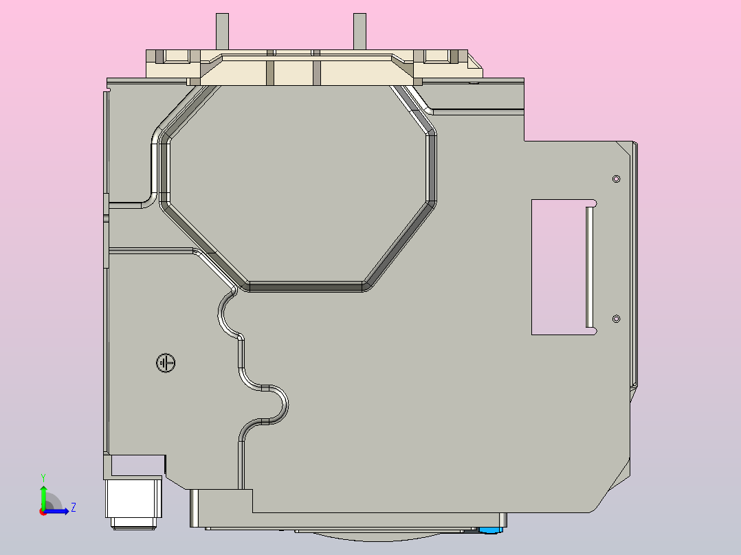 NXAF20N_H06 4P 抽屉万能式断路器三维模型 202206 (1)左视图