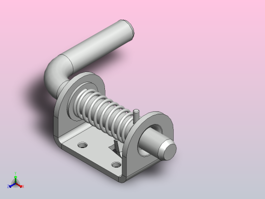 solidworks弹簧闩锁组件