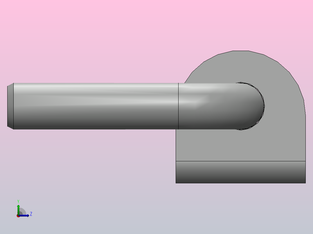solidworks弹簧闩锁组件左视图