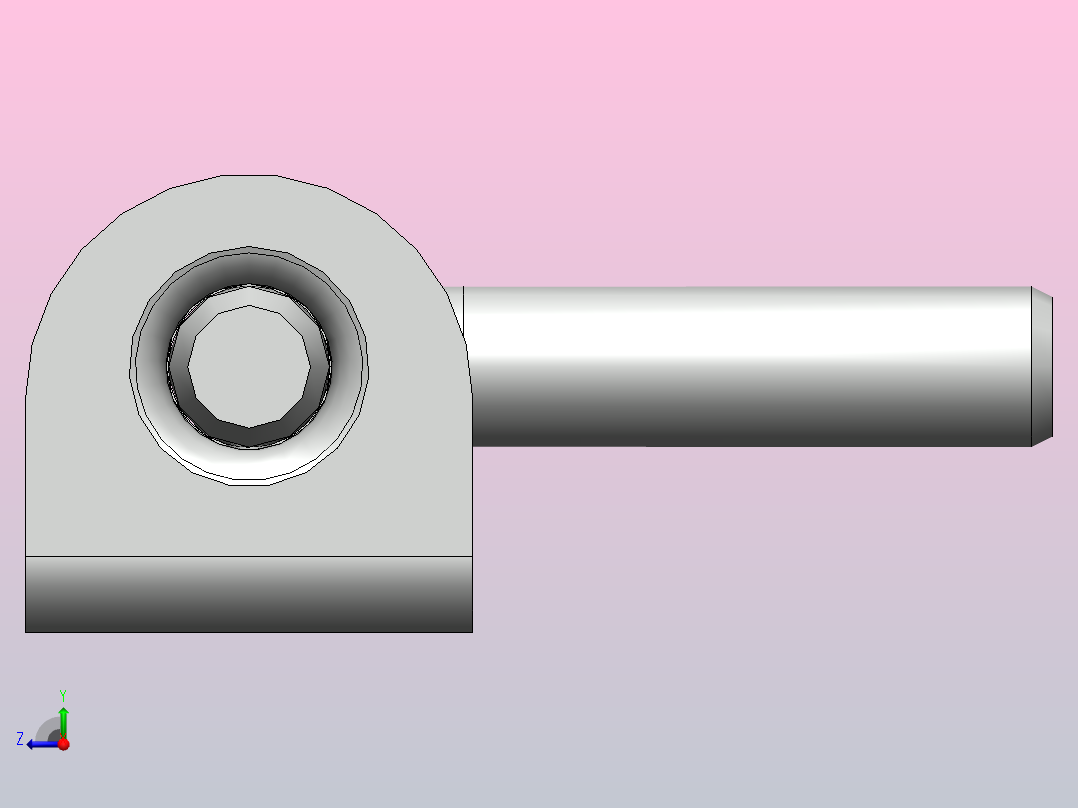 solidworks弹簧闩锁组件右视图