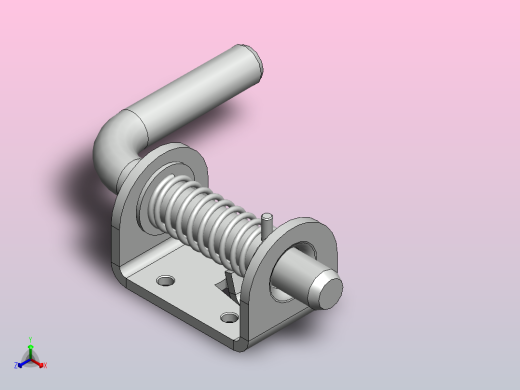 solidworks弹簧闩锁组件正等轴测缩略图