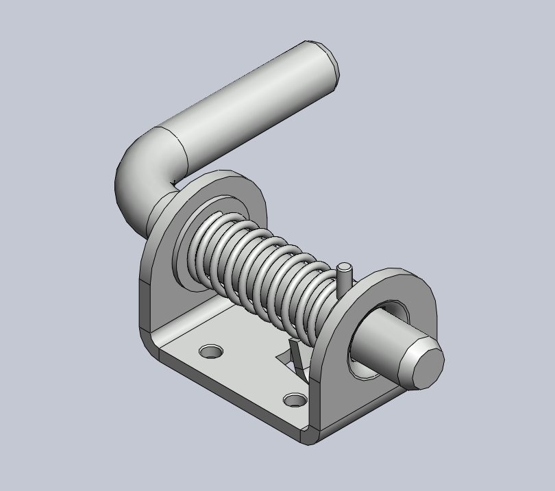solidworks弹簧闩锁组件