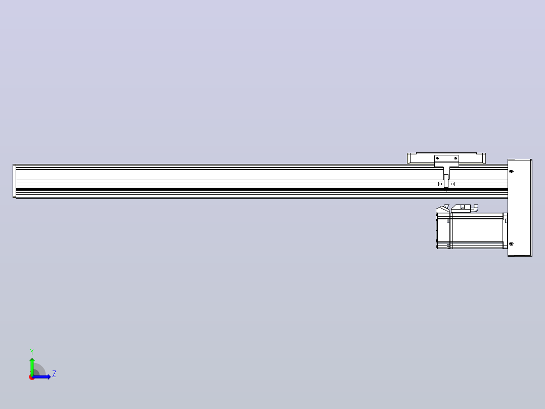 滚珠丝杠直线轴带导轨全封闭TPA-HCR-105D-1610C-L600-MP-Y-P40-N3左视图