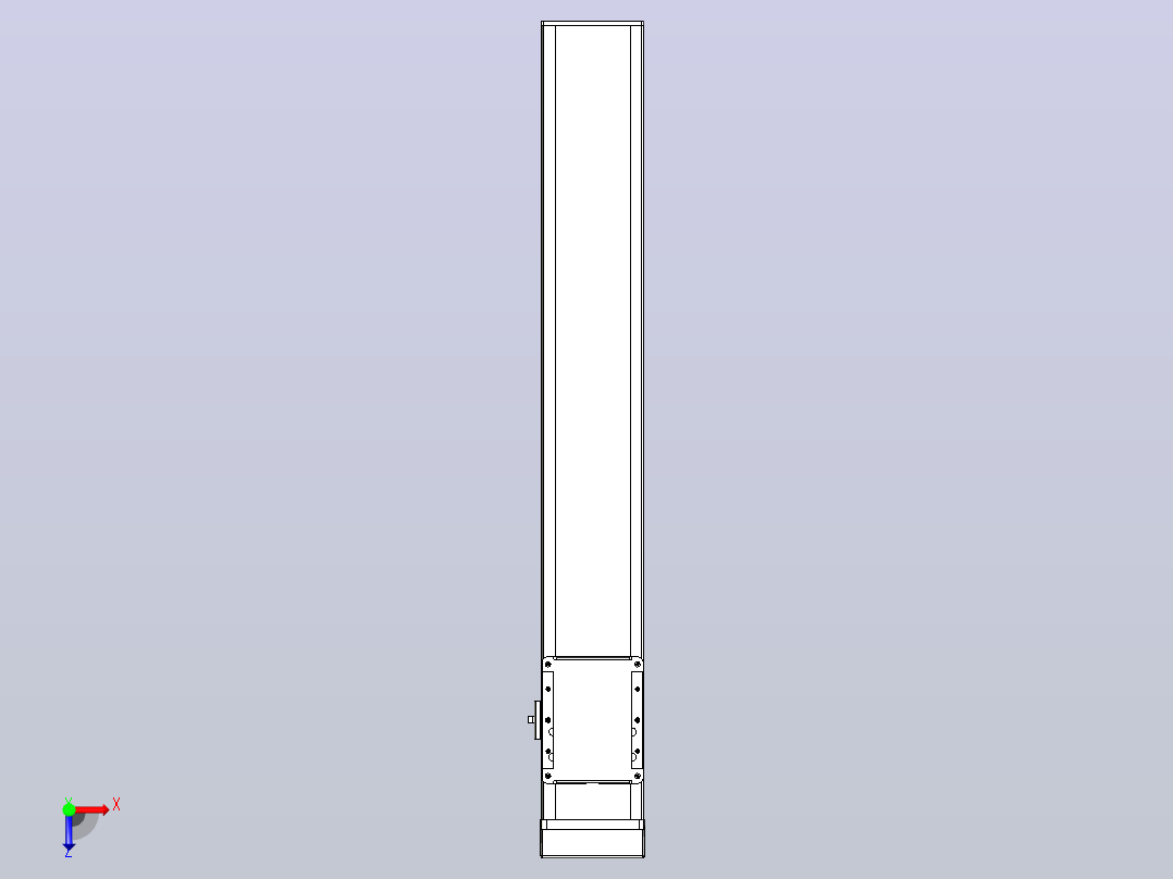 滚珠丝杠直线轴带导轨全封闭TPA-HCR-105D-1610C-L600-MP-Y-P40-N3俯视图
