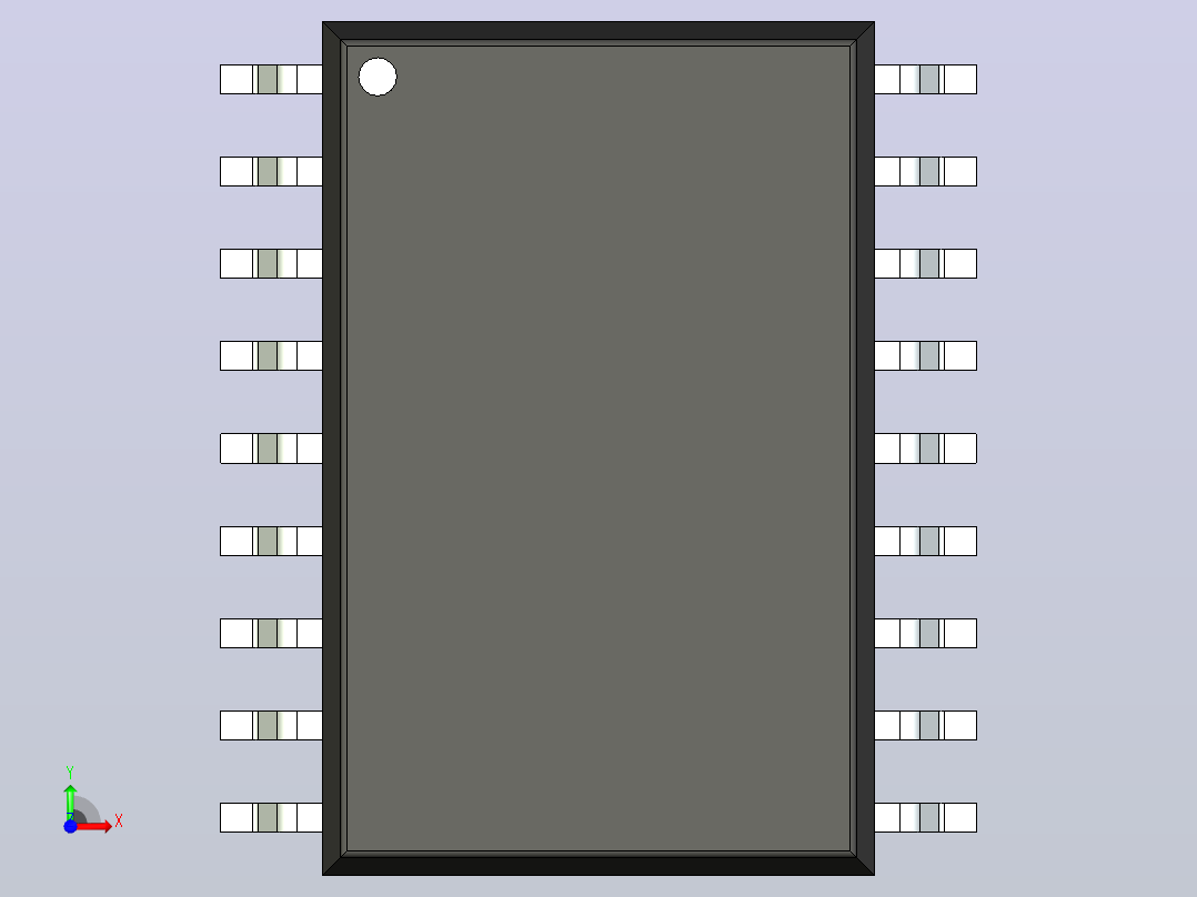 106x SOIC 封装（小外形集成电路）SOIC127P1034X267-18N前视图