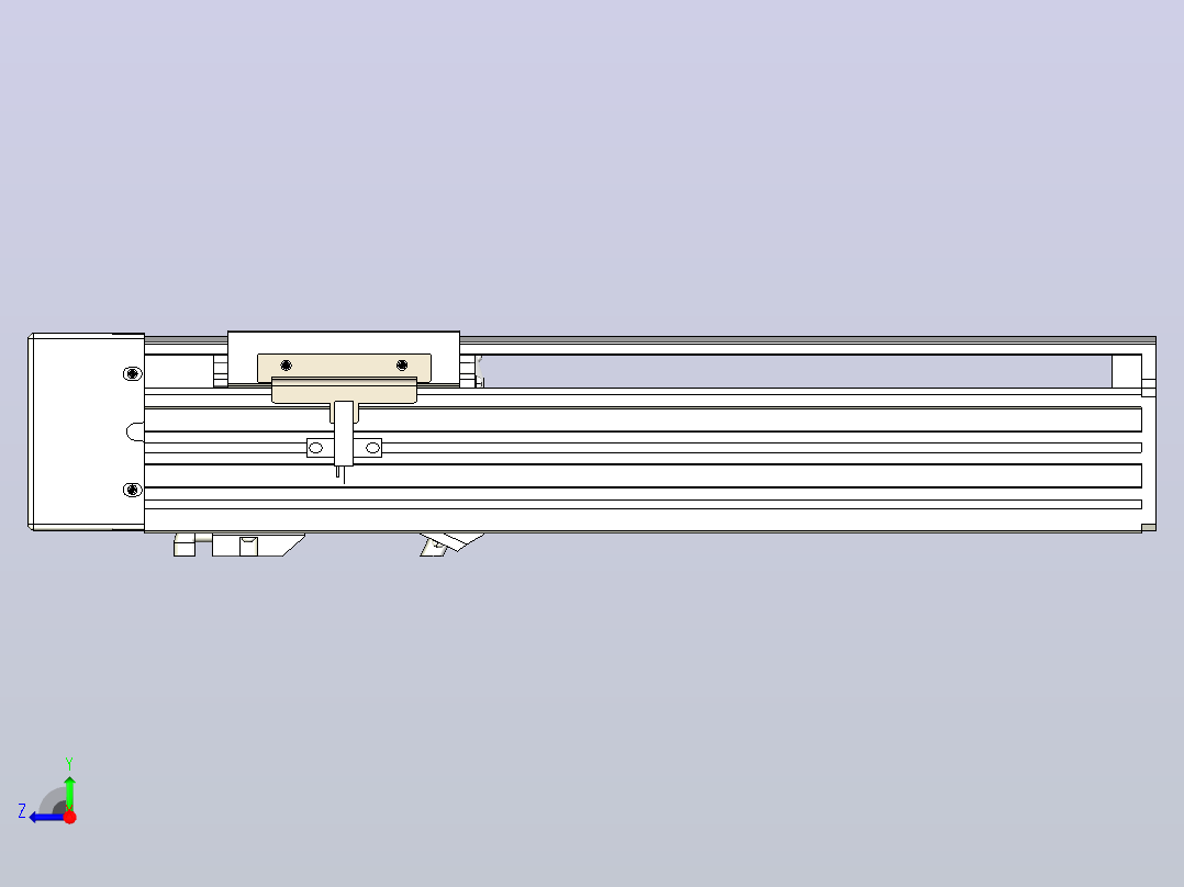日规模组半封闭丝杆TPA-HNR-85S-1610C-L200-ML-Y-P20-N3右视图
