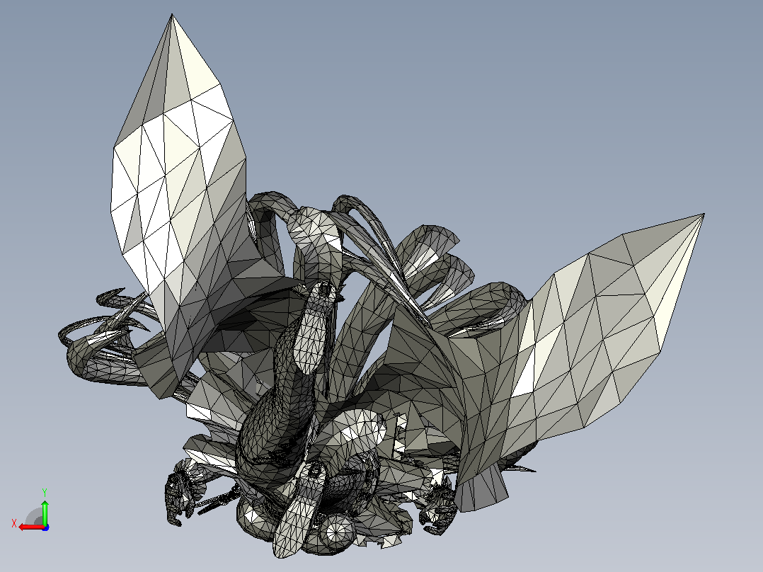 日式 卡通角色 3D动漫模型后视图