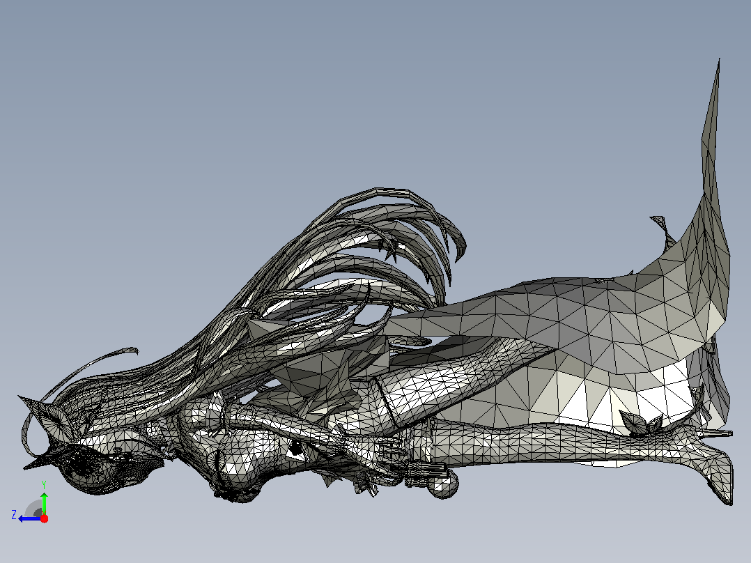 日式 卡通角色 3D动漫模型右视图