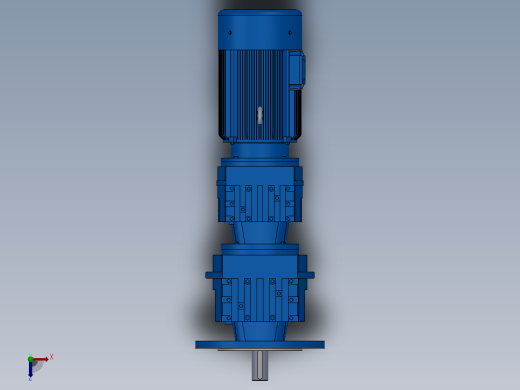 RF37R17法兰轴伸式组合型斜齿轮减速机RF37R17-Y0.25-4P-71-M1-0°-Φ200俯视缩略图