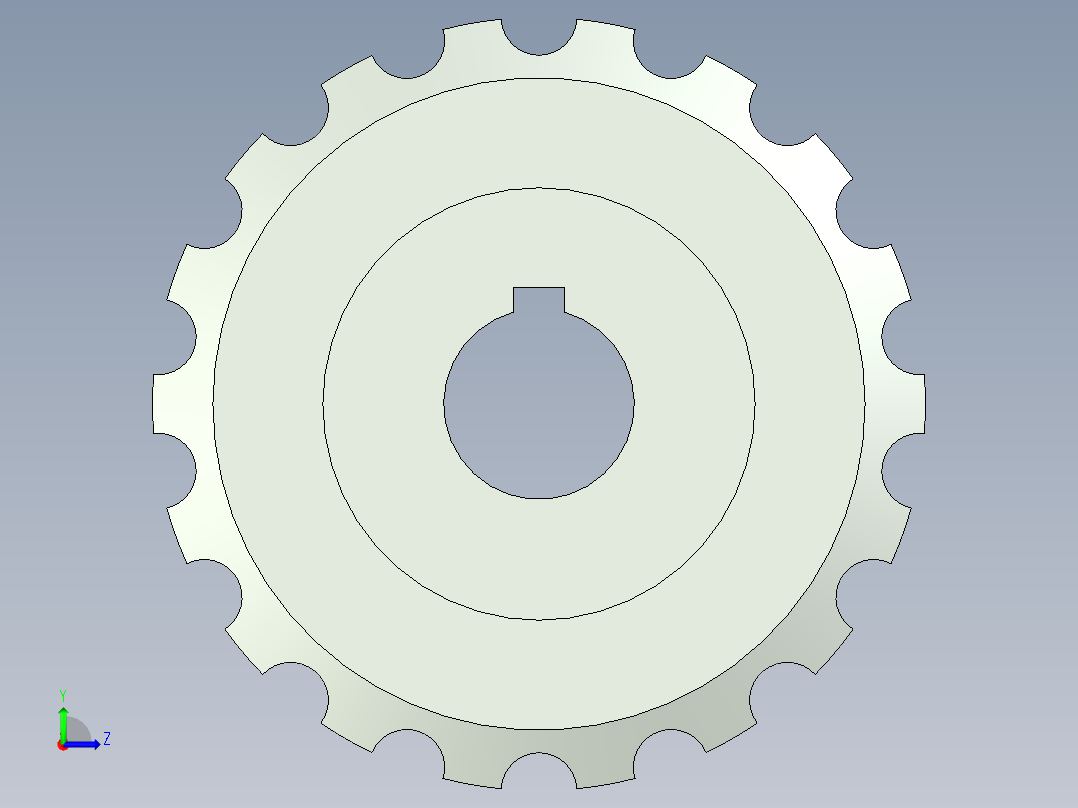 双排链轮12a 19.05-18左视图