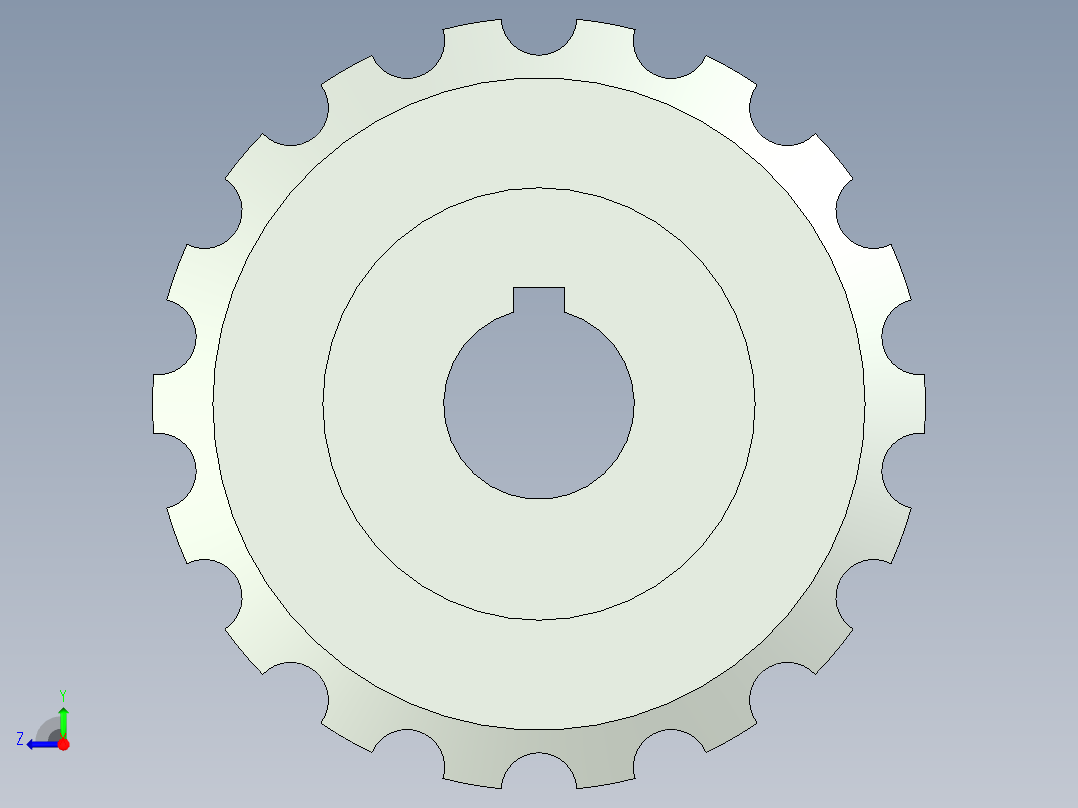 双排链轮12a 19.05-18右视图