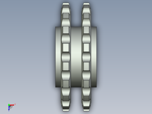 双排链轮12a 19.05-18俯视缩略图