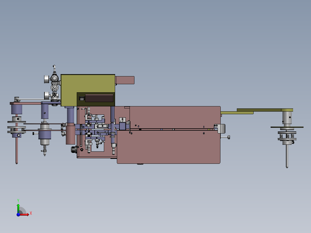 半自动载带包装机3D前视图
