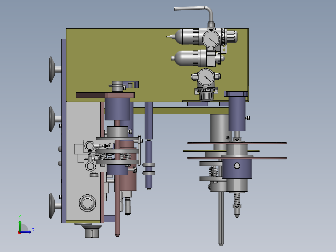 半自动载带包装机3D左视图