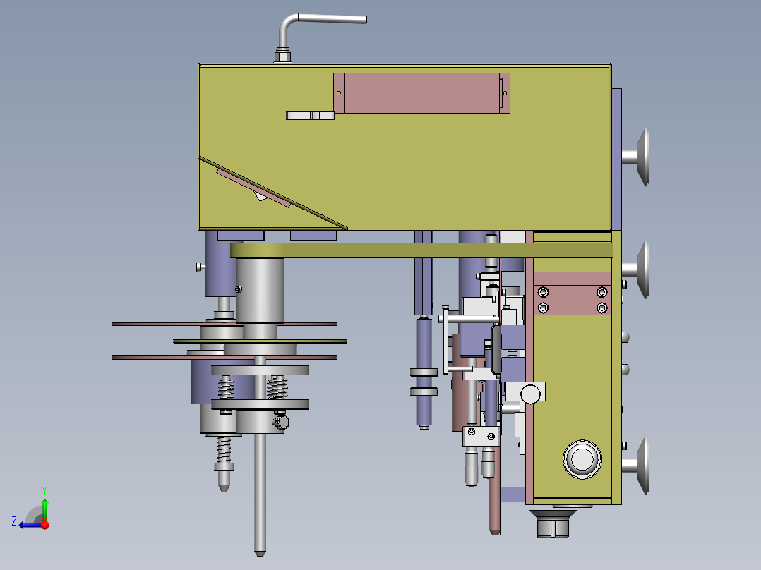 半自动载带包装机3D右视图