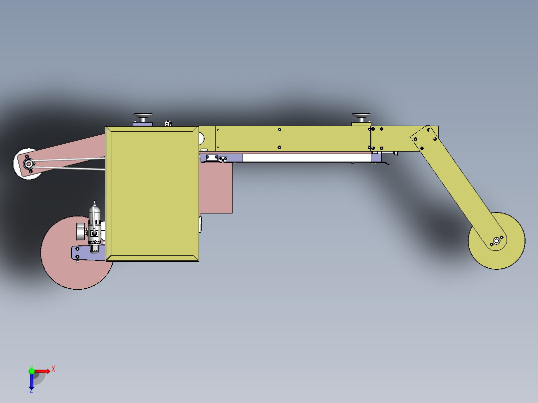 半自动载带包装机3D俯视图