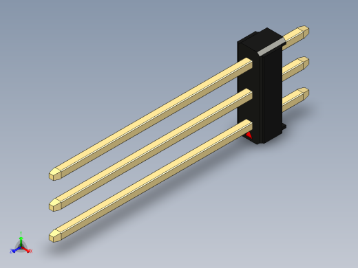 彩色公头100mil（2.54mm）系列-DS1021_black_3x01p_100mil_Type19_rev1.0