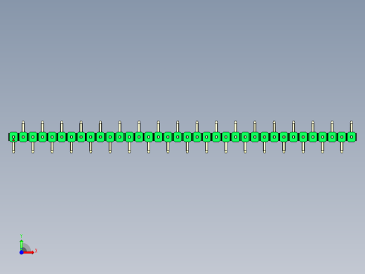 彩色公排针 100mil 2.54mm 系列-DS1022_green_36p_100mil_Type_SMT_R2_rev1.0前视缩略图