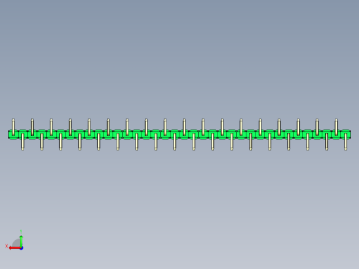 彩色公排针 100mil 2.54mm 系列-DS1022_green_36p_100mil_Type_SMT_R2_rev1.0后视缩略图