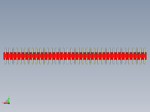 彩色公排针 100mil 2.54mm 系列-DS1022_red_74p_100mil_TypeSMT_rev1.0后视缩略图