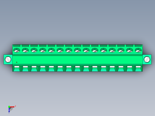 DEGSON 2EDG（M） 系列 5.0mm 螺丝锁紧可插拔接线端子组-2EDGKLM-5.0-15P-14-00AH俯视缩略图