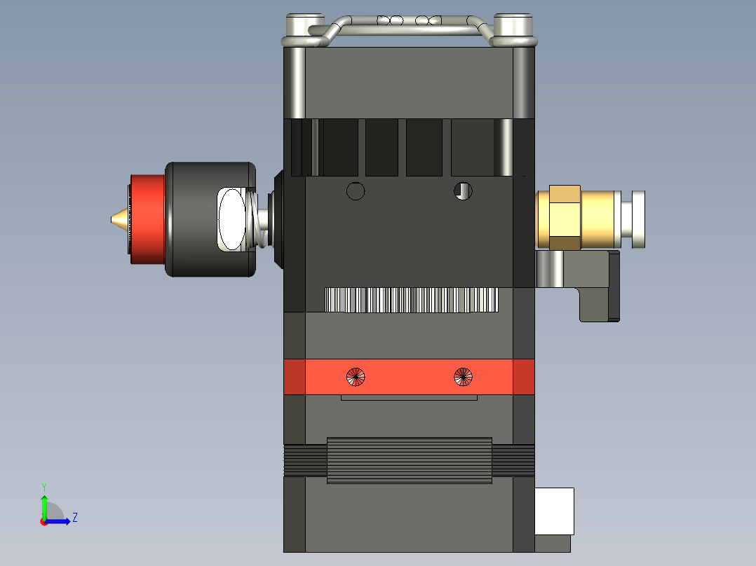 挤出机机构设计左视图