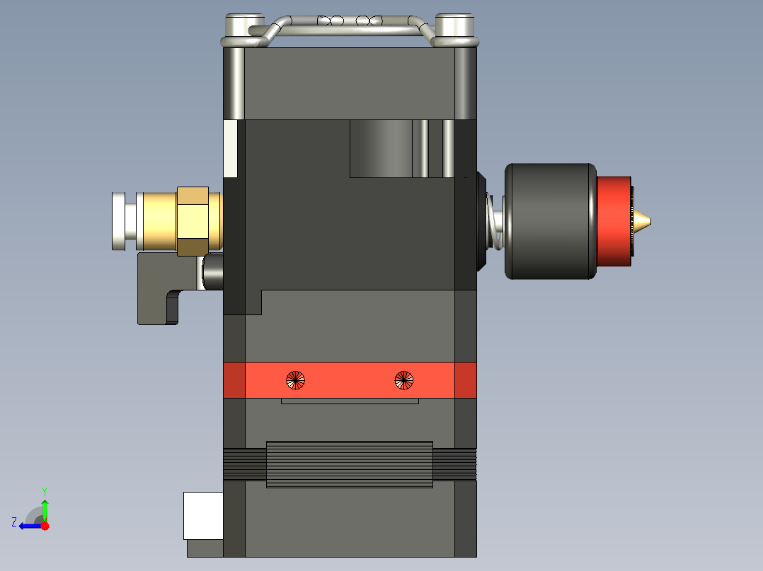 挤出机机构设计右视图