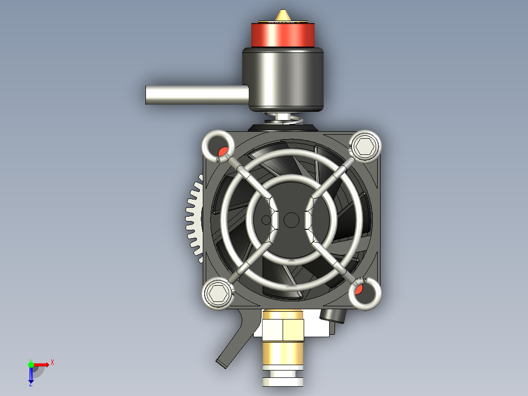 挤出机机构设计俯视图