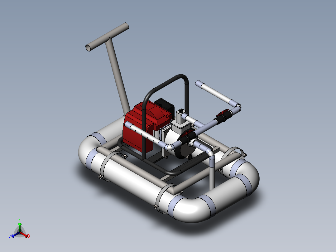 气垫船模型图正等轴测图