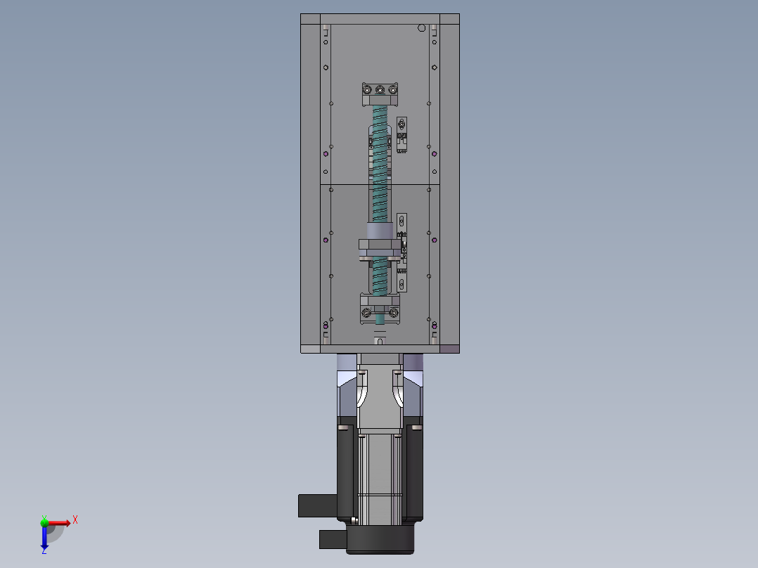 创小型卧式无极调速自动钻孔机+说明书俯视图