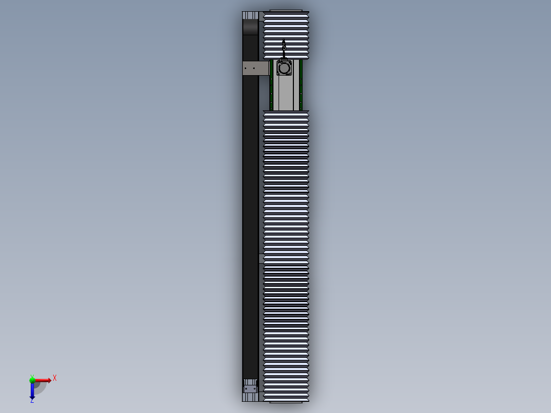MTM齿轮齿条型MTM14F-BC-400W俯视图