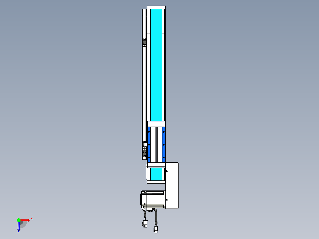 威洛博LB.GB同步带传动--欧规系列LB6A-L65-S350-BL俯视图