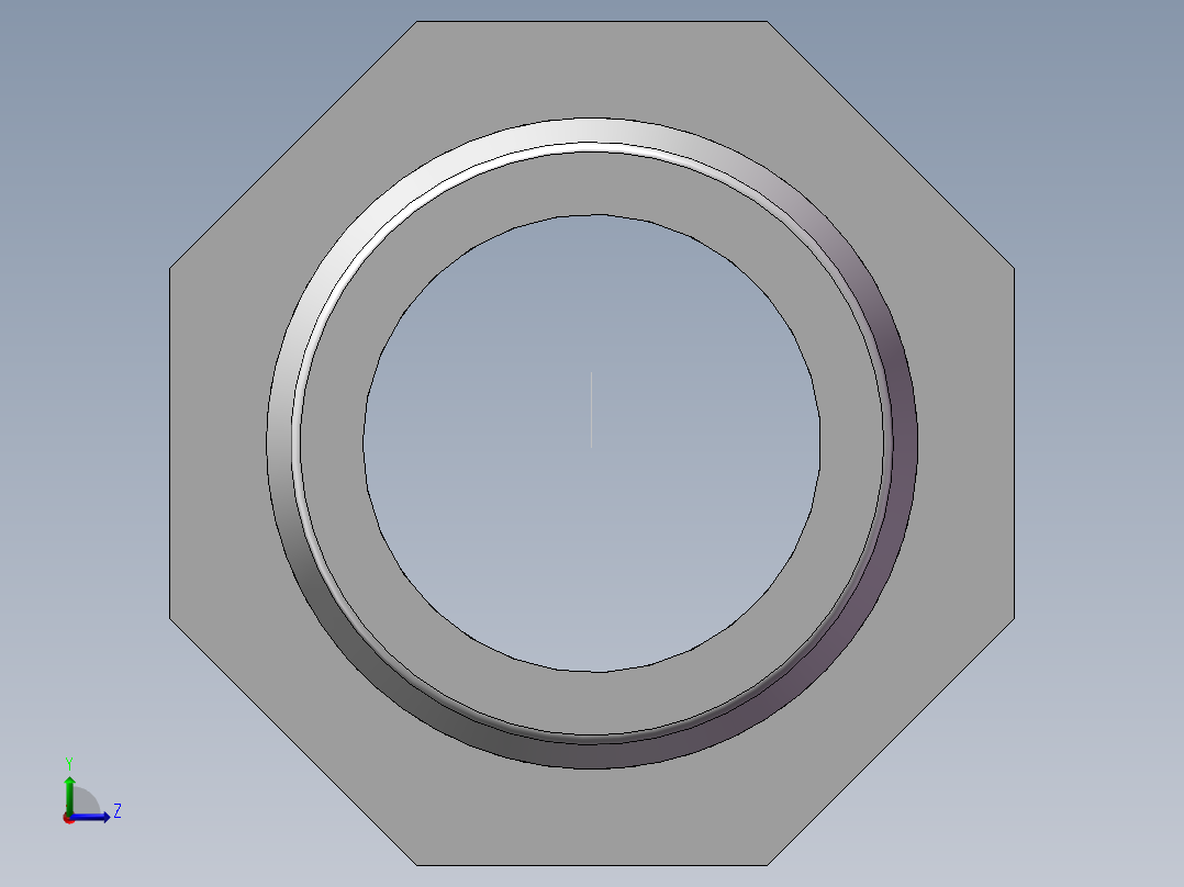 水管接头-有边 [DN25X27]左视图