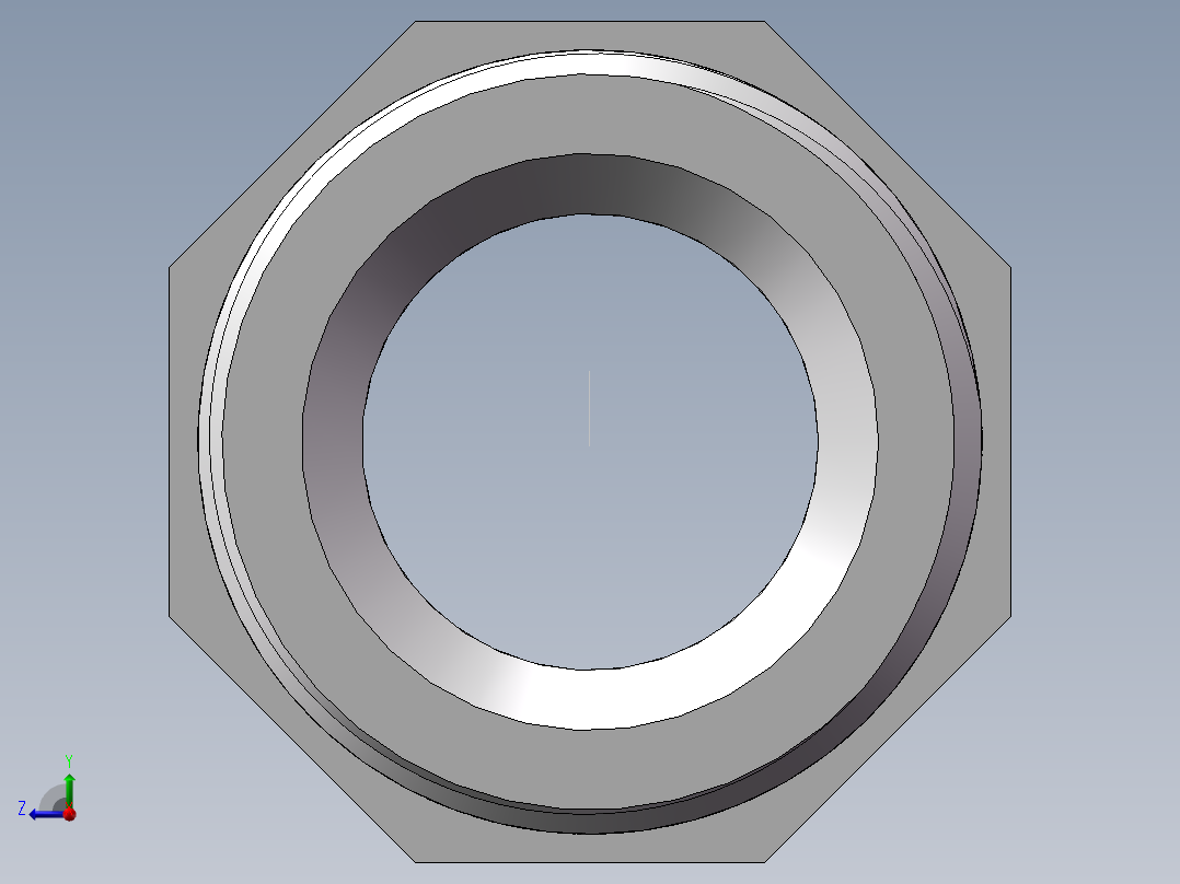 水管接头-有边 [DN25X27]右视图