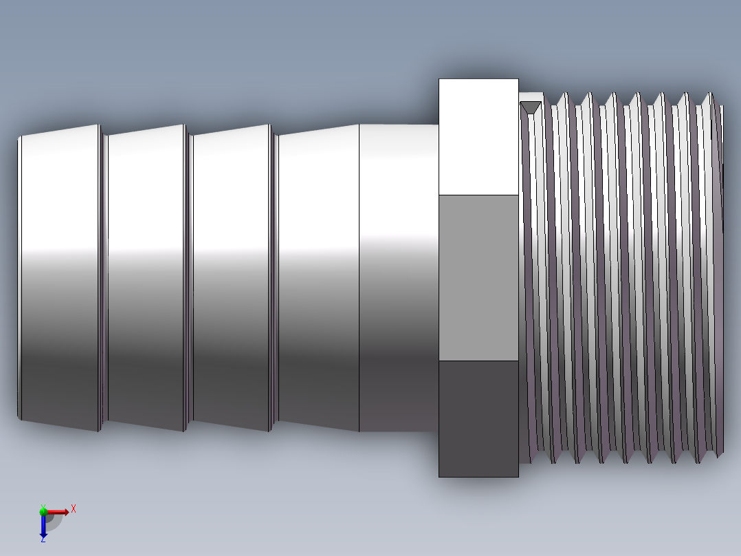 水管接头-有边 [DN25X27]俯视图