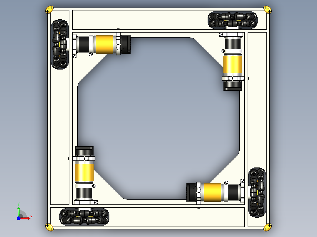 全向轮 底盘 (12)前视图