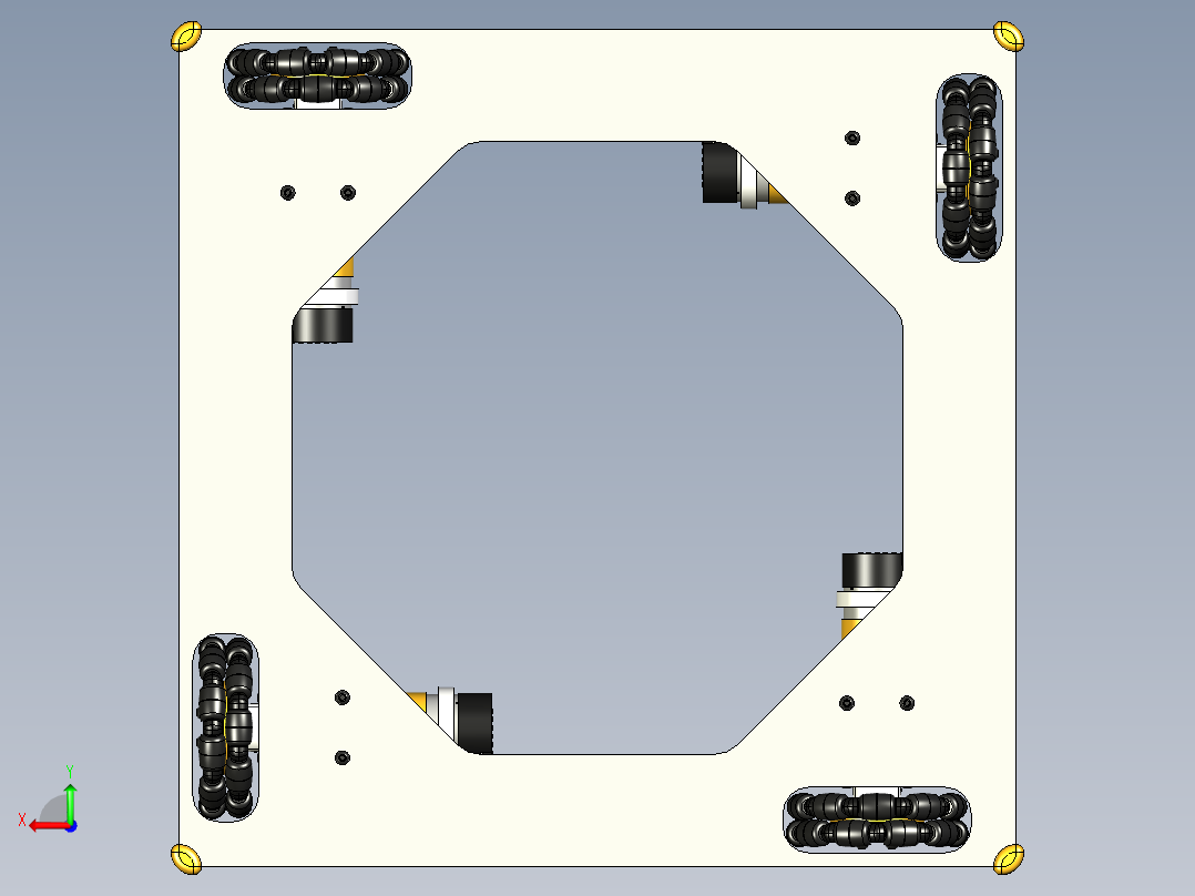 全向轮 底盘 (12)后视图