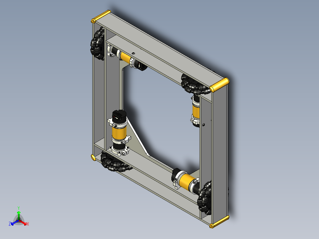 全向轮 底盘 (12)正等轴测图