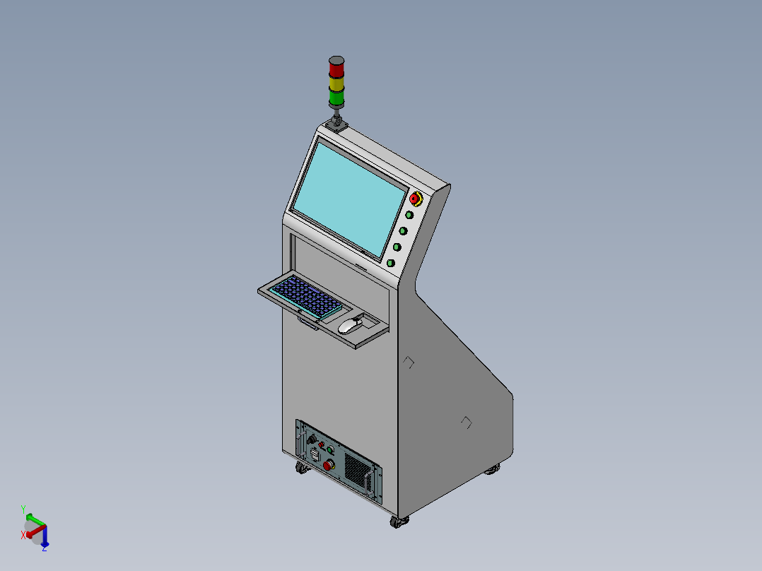 操作控制台A2正等轴测图