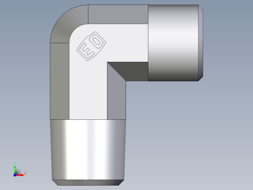 卡套式工业通用硬管接头EO_Male_stud_elbow_WE08LR71X前视缩略图